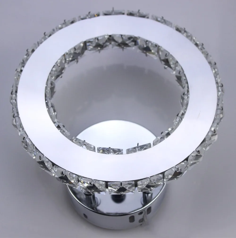  LED wall lamp Ring crystal wall lamp Push Button Wall Light For Living Room Bathroom Bedroom Light  - 32950586854