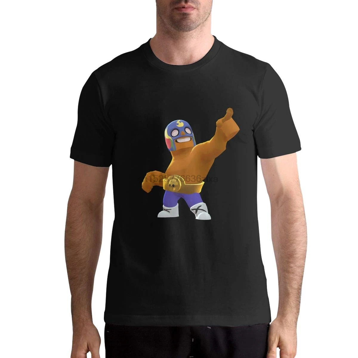 

Anna B Guillaume Men's Classic El Primo Cotton Fashion T-Shirts Black