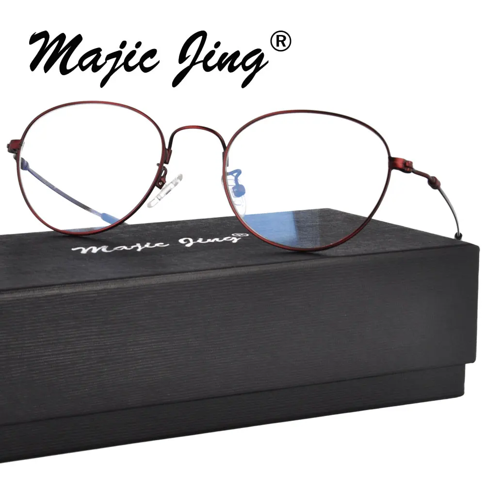 

Magic Jing round memory metal RX optical frames myopia eyewear eyeglasses prescription eyeglasses for men women 22001