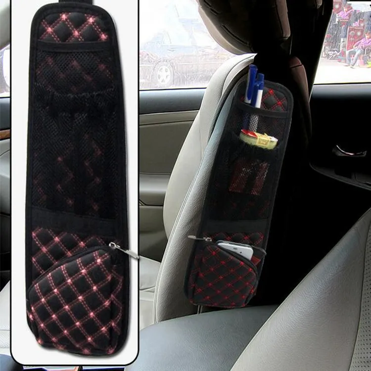 

CAR ACCESSORIES , RED WINE SERIES SIDE SEAT STORAGE BAG , FASHION MULTIFUNCTION STOWING TUDYING