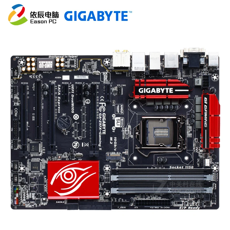 GIGABYTE GA-Z97X-Gaming 5 рабочего Материнская плата LGA1150 i3 i5 i7 DDR3 USB3.0 32G блок питания ATX