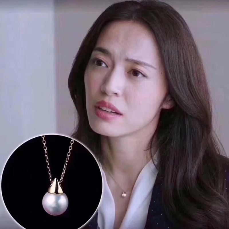 

[MeiBaPJ] Most Concise Style Real Freshwater Pearl Pendant Necklace Real 925 Sterling Silver Jewelry for Women