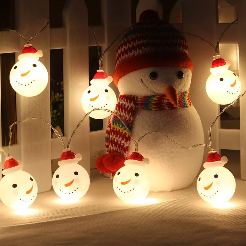 Рождественские 1 м 10 светодиодных ламп, аксессуары для дома, рождественские елочные украшения, новогодние вечерние украшения, рождественские Navidad - Цвет: 1m xueren-warm