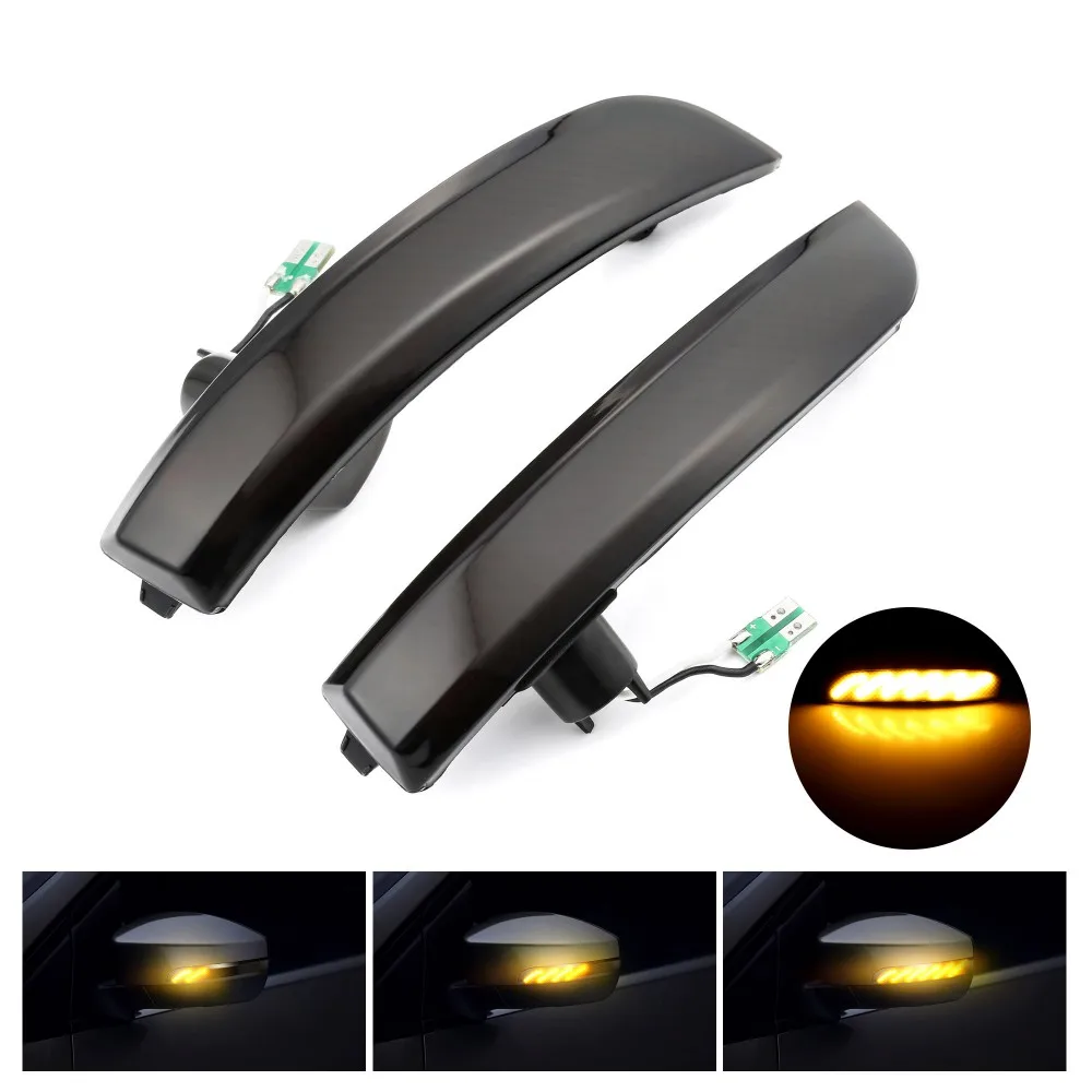 

For Ford Kuga Escape EcoSport Smoke Dynamic LED Rearview Mirror Turn Signal Light Side Mirror Indicator Blinker