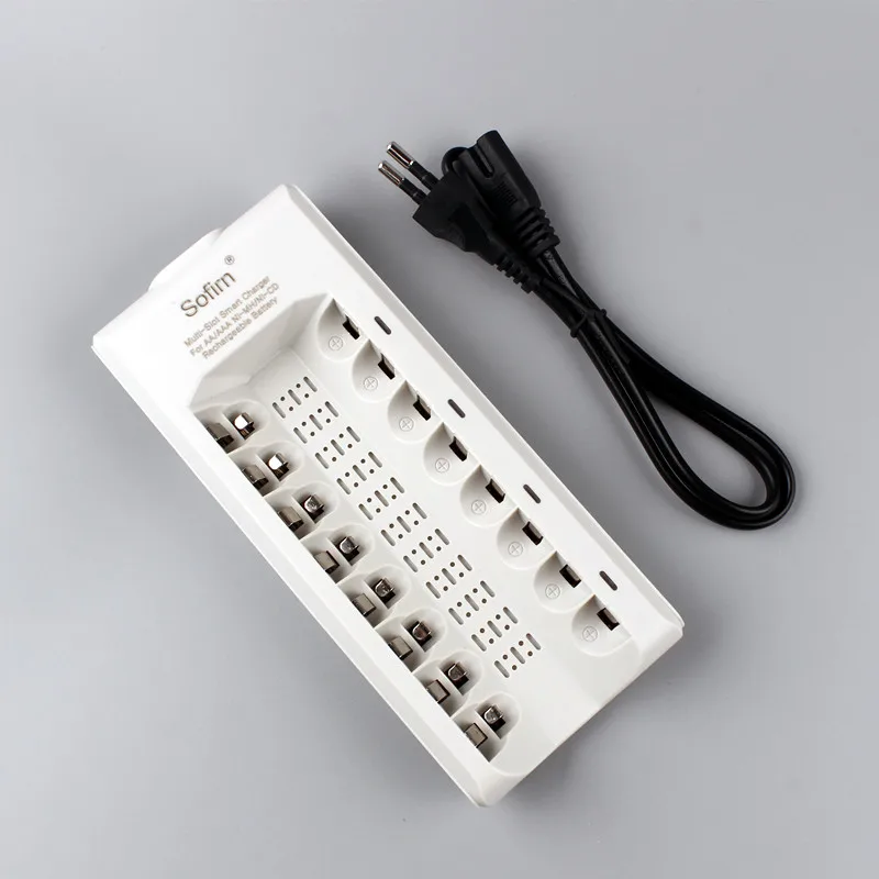 Sofirn 8 Slots AAA AA Battery Chargers LED Light Smart battery Charger NI-MH aa aaa Chargers US EU USB Plug Quick Charger Sofirn 8 Slots AAA AA Battery Chargers LED Light Smart battery Charger NI-MH aa aaa Chargers US EU USB Plug Quick Charger