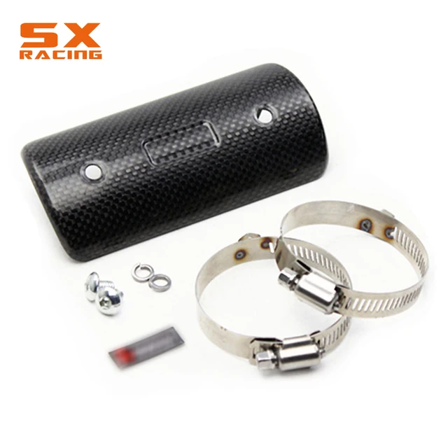 Motorcycle Carbon Fiber Exhaust Pipe Muffer Guard Protection Heat Shield Cover For KTM EXC XC SX HONDA SUZUKI YAMAHA KAWASAKI