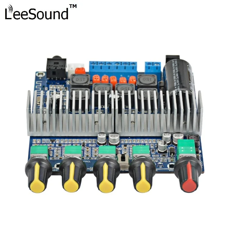 

LeeSound TPA3116 Subwoofer Amplifier Board 2.1 Channel High Power Bluetooth 4.2 Audio Amplifier Board DC12V-24V 2*50W+100W