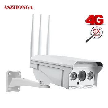 

2MP 5X Zoom Outdoor Security IP Camera 3G 4G SIM Card Wireless Bullet WiFi Camera IR Night Motion Detect GSM CCTV Surveillance