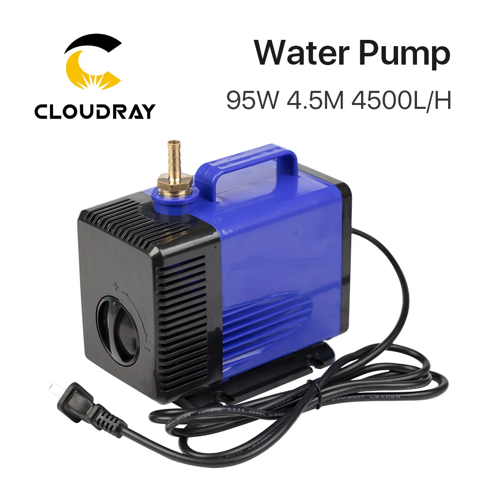 Погружной водяной насос 95 W 4,5 м 4500L/ч IPX8 220 V для CO2 лазерной гравировки, резки