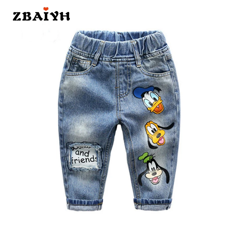 Dei Neonati Dei Jeans Vestiti Pantaloni Per Bambini Pantaloni In Denim Blu  Del Fumetto Donald Duck Denim Dei Capretti di Modo Inferiore Cowboy  Pantaloni Del Bambino|boys fashion jeans|boys jeansfashion boy jean -