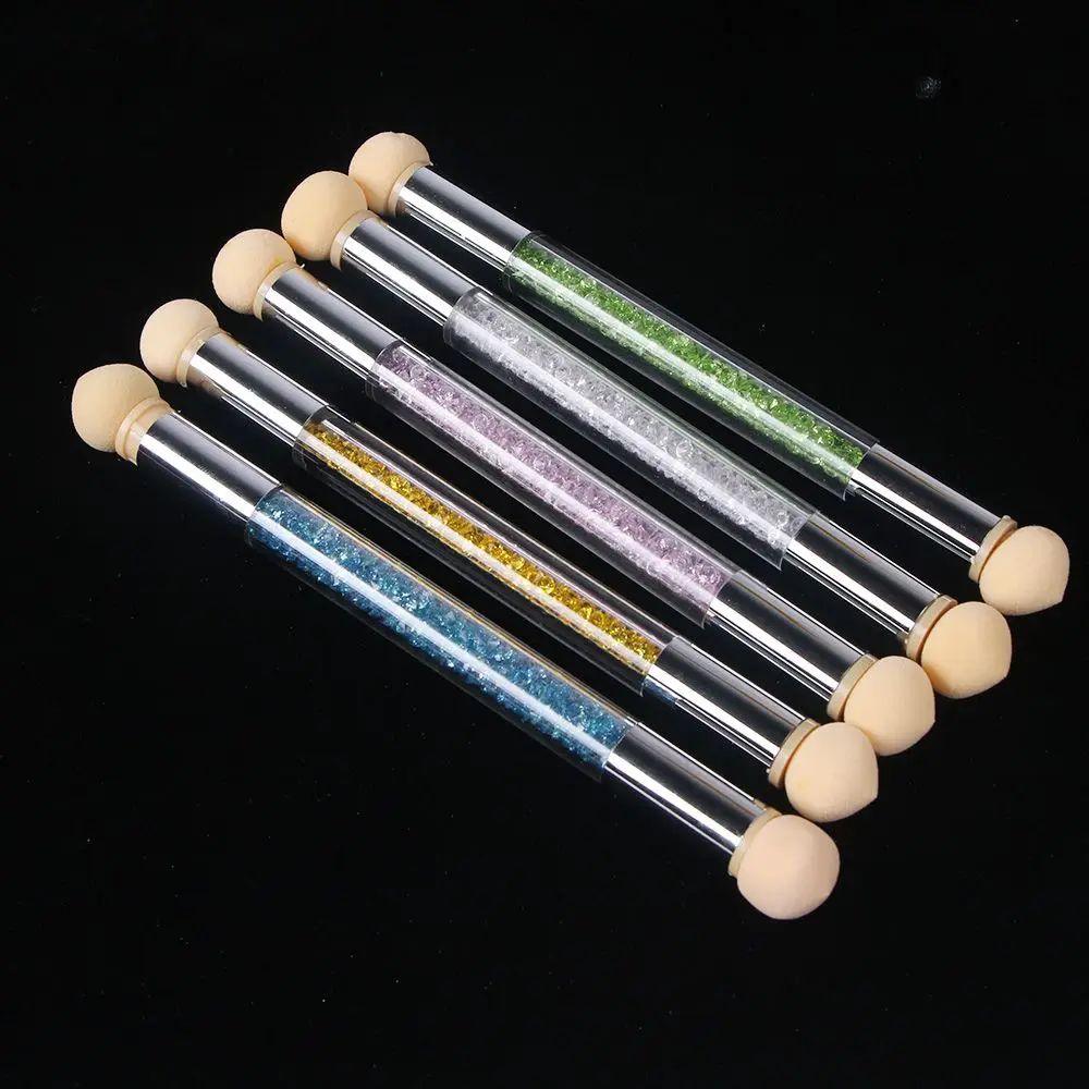 

Set With 4 Replace Sponge Heads Nail Art Gradient Brush Pen Painting Dotting Double End Sponge Head Transfer Stamping Blooming