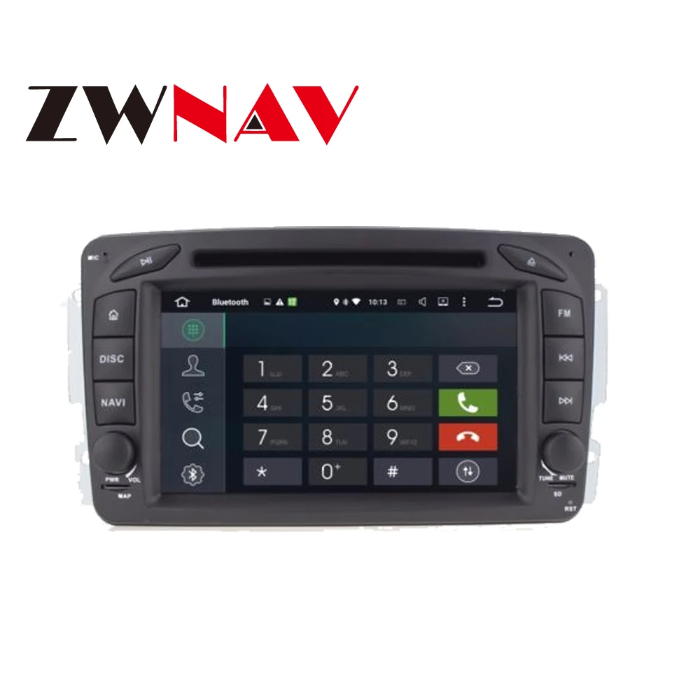Best ZWNAV Android 8.0 Car GPS Navigation 2 Din DVD Player For Mercedes Benz C-W203 A-W168 Vito 2004-2006 Multimedia Radio 7 Inch 3