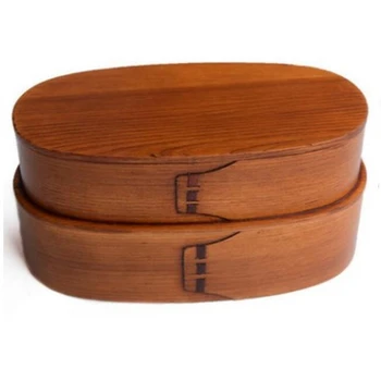 

DSHA Japanese Style Double Deck Wooden Bento Boxes Handmade Wood Bento Boxes Food Containers