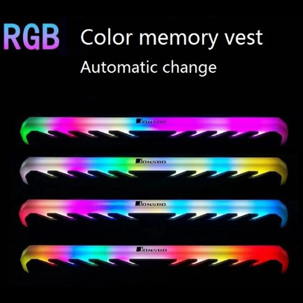  2pcs/lot For RAM Desktop Memory Heatsink Cooler Shell RGB 256 Color Automatic Change Aluminum Heat 
