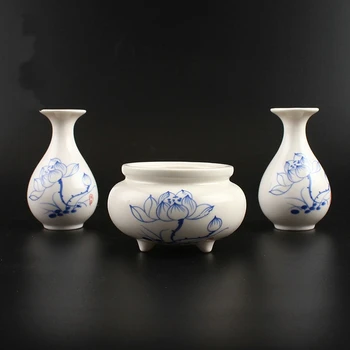

Collection Fine China Jingdezhen Blue And White Porcelain Bottle Vase Incense Burner Censer Exquisite Vase Pot