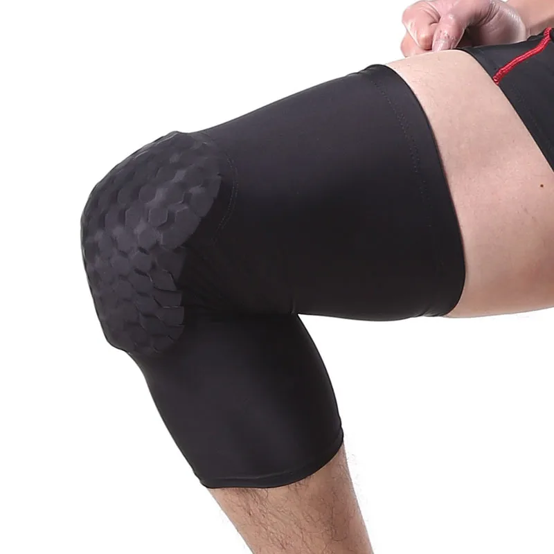 Hex Honeycomb Knee Pad For Basketball Volleyball Sports Support Brace Knee Protector Patella Men Women Leg Sleeve Kneepad 1PCS