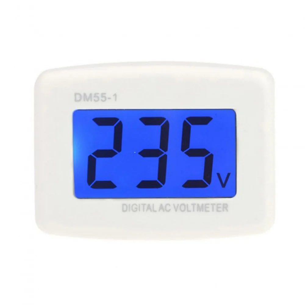 

Voltmeter US Plug AC 80-300V Blue Digital LCD Display Voltmeter Electrical Instruments Voltage Meter Volt Tester Tools DM55-1