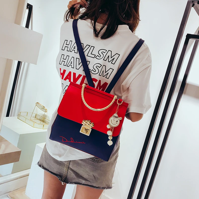Moda mujeres Mochila de cuero de la PU de alta calidad mochilas para adolescentes chicas mujer la escuela Mochila Moda mujeres Mochila de cuero de la PU de alta calidad mochilas para adolescentes chicas mujer la escuela Mochila