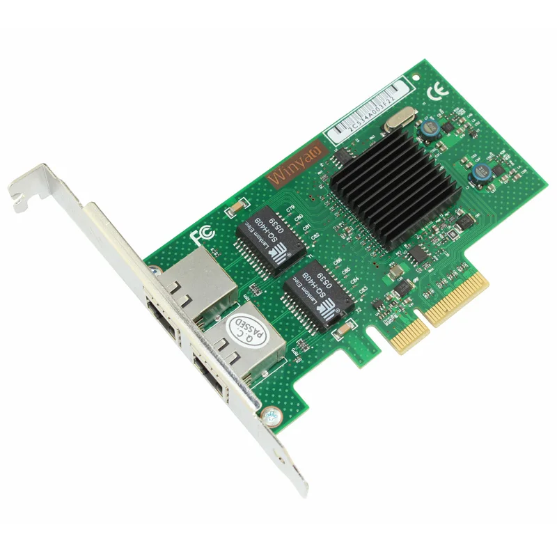 2 порта Gigabit Ethernet сетевой адаптер 1000 м PCIe X4 NIC карта JL82576EB чипсет | Компьютеры и офис