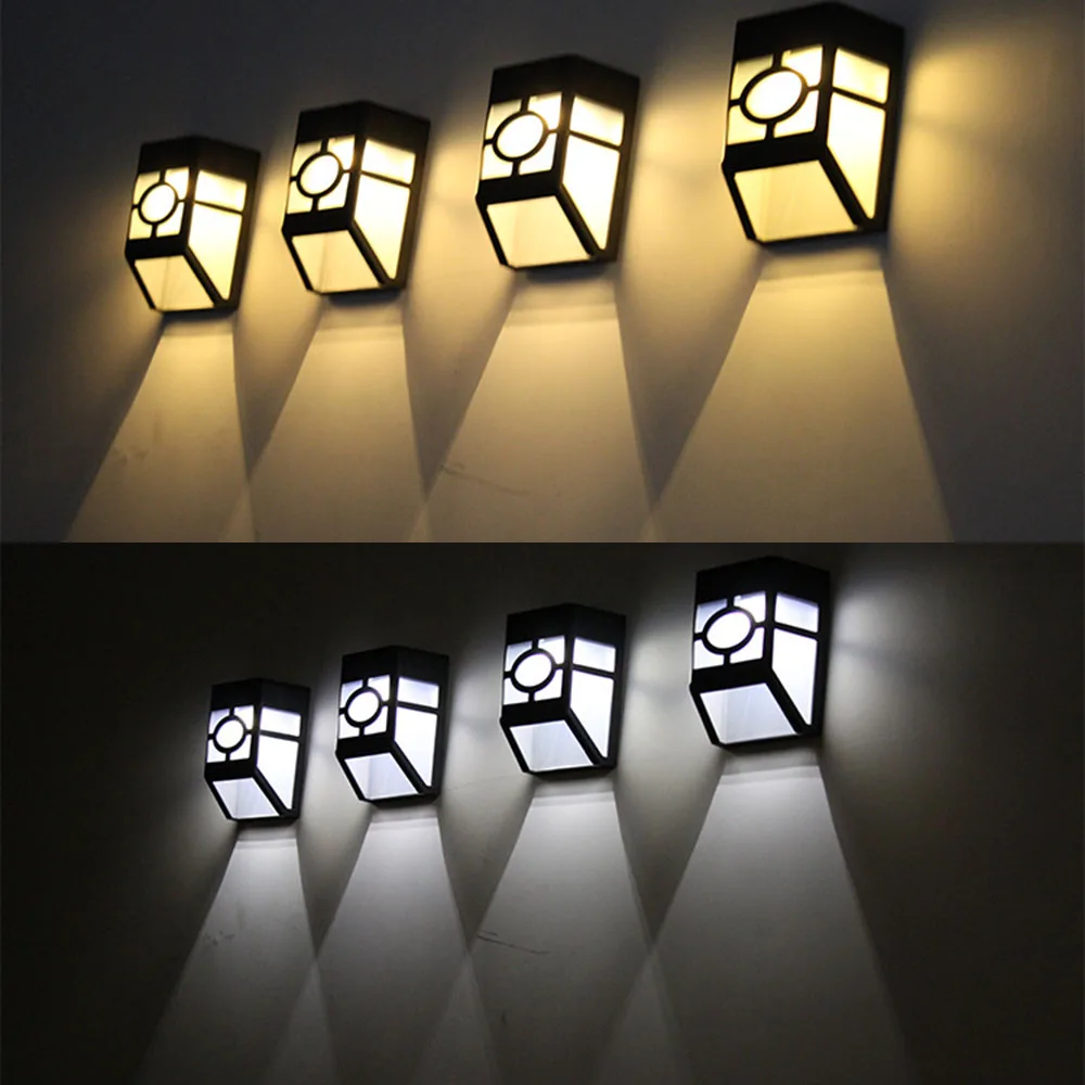 

New Arrival Solar Power Wall Mount LED Light Outdoor Garden Path Landscape Fence Yard Lamp