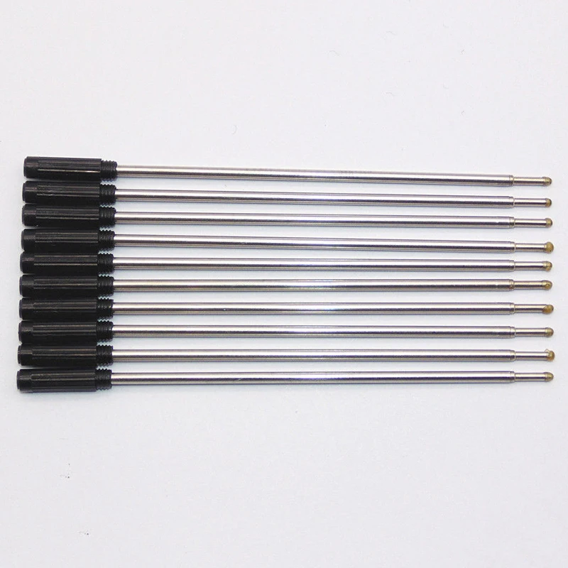

10 PCS Blue Black Ballpoint Pen Refill Metal Pen Refill for Crystal Ballpoint Pen Ink Refill 116mm