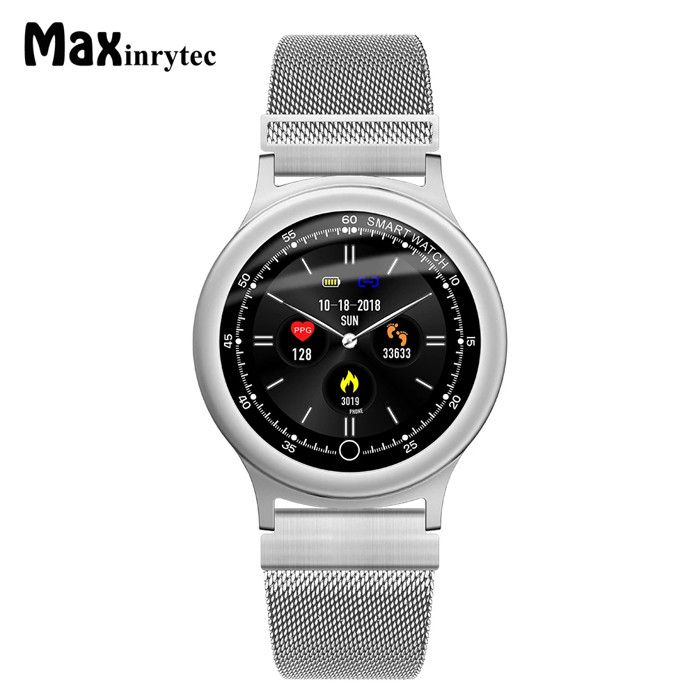 

Maxinrytec Q28 Smart Watch Men Metal Replacement IP68 Waterproof Heart Rate Blood Pressure Monitor SNS Notifications Smartwatch