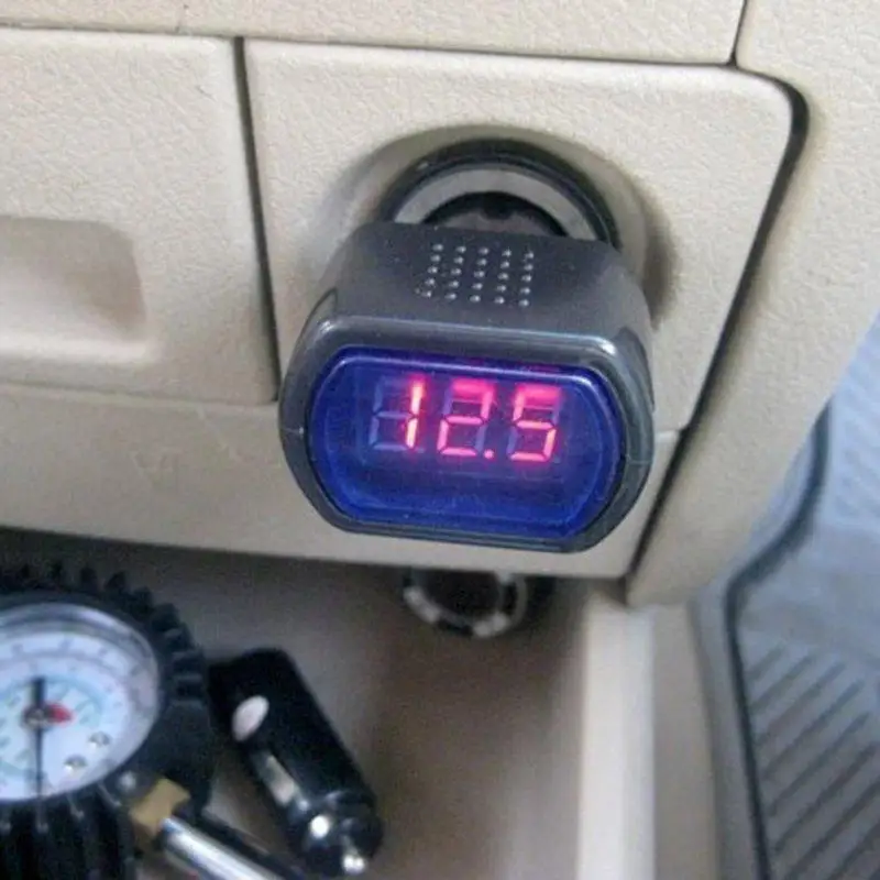 Цифровой автомобильный измеритель напряжения автомобильный вольтметр аккумулятора Тестер манометр автомобильный Мини вольтметр светодио дный дисплей В 0-30 в авто аксессуар