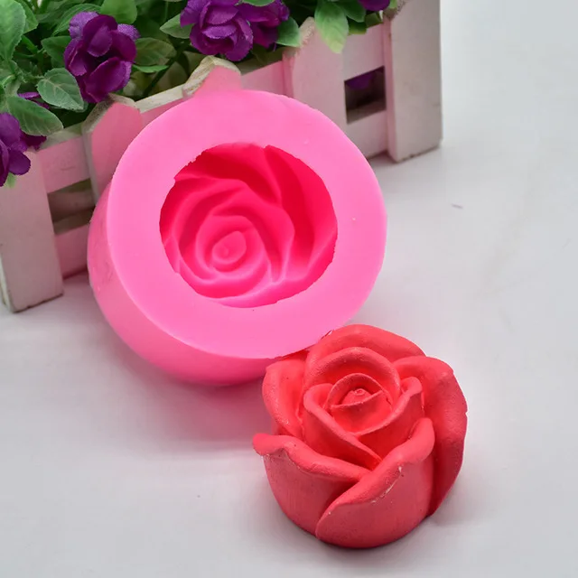 Рождественские силиконовые формы для мыла в виде Розы, 3D формы для свечей в виде цветов розы