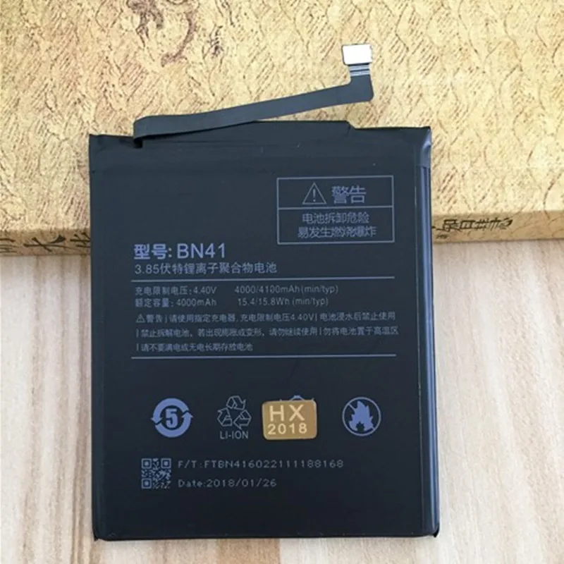 BN41 встроенный аккумулятор для телефона, сменные литиевые батареи 4000 мАч для Xiaomi mi Red mi Hong mi Note 4/4X MTK Helio X20+ Бесплатные инструменты