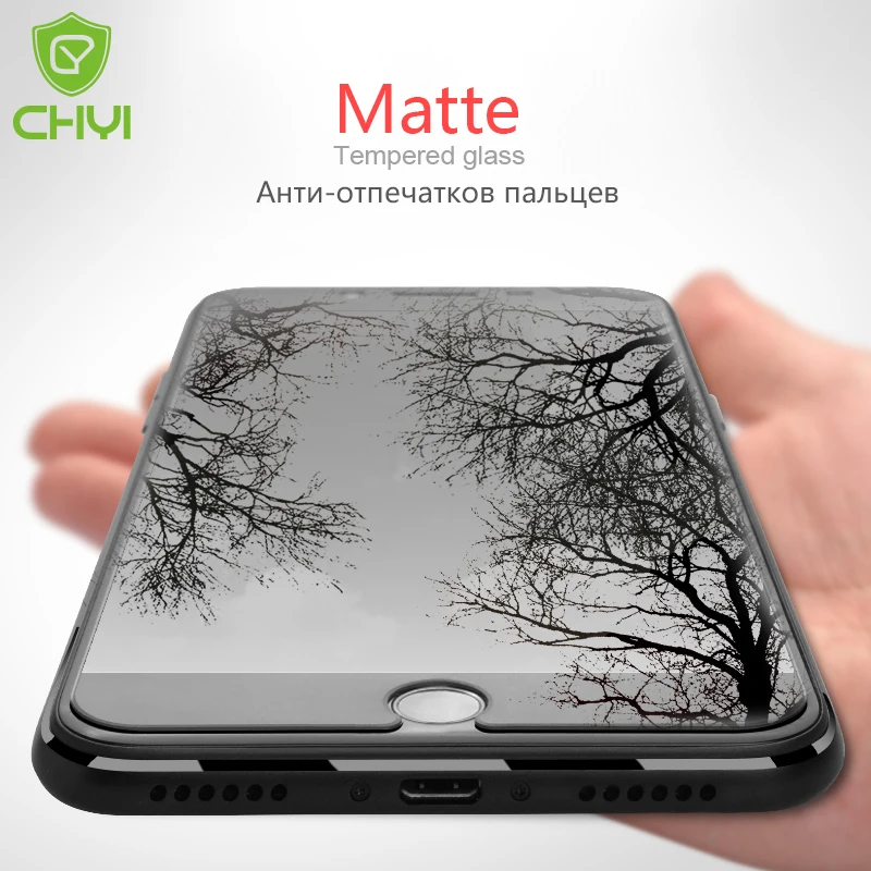 CHYI, матовое стекло для iphone 6S 6 Plus, Защитная пленка для экрана премиум класса, олеофобное покрытие, 9 H, матовое закаленное стекло для iphone 8