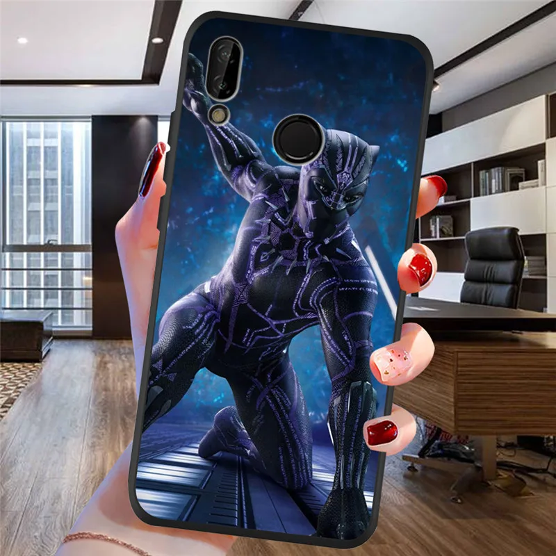 Черный пантера Marvel для huawei P8 P10 P20 P30 Коврики 10 20 Honor 8 8X 8C 9 V20 20i 10 Lite Plus Pro Чехол-футляр