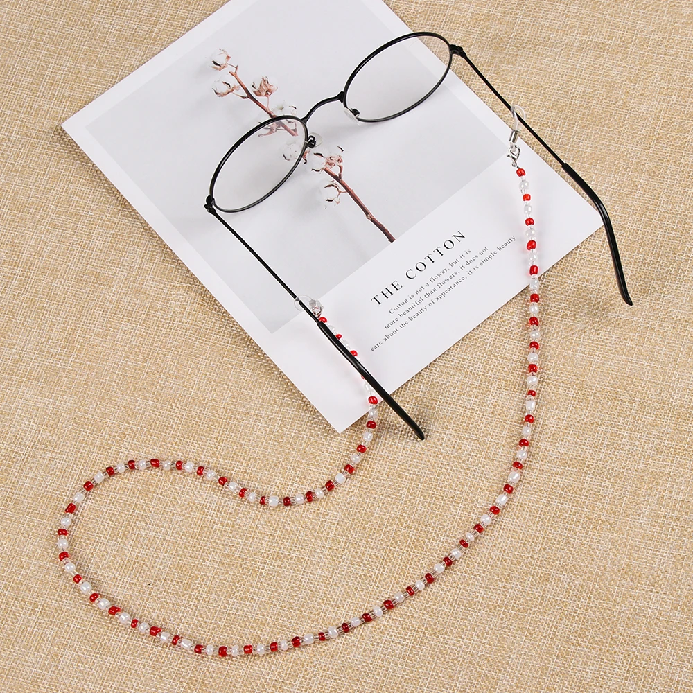 Glasses Chain 1Pcs 60/70/76CM Reading Glasses Chain for Women Shell Beads Sunglasses Cords Beaded Eyeglass Lanyard Hold Straps Glasses Rope
