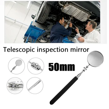 

50mm Automotive Telescopic Detection Lens Inspection Round Mirror Convex mirror Extending Angle View Pen Car Hand Repair Tools