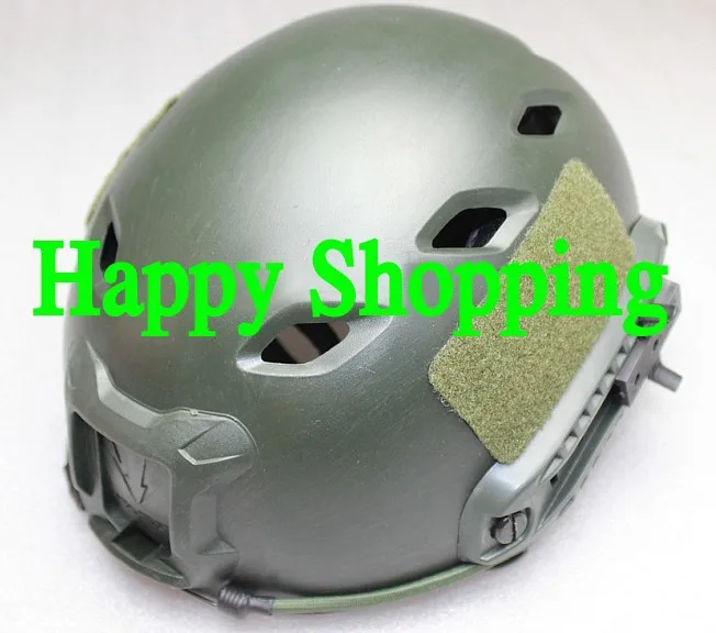 

FAST BASE JUMP MILITARY Airsoft BJ HELMET With Picatinny Wing-loc ARC Rail Adapter NVG Mount Military Green