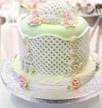 Molde de la torta de Azúcar BRICOLAJE molde estilo seco cerca de malla campos y jardines de la pasta de azúcar del molde, molde de silicona, Herramientas de decoración de Pasteles FM1152