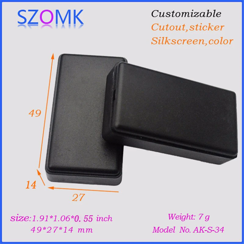 plastic enclosure for electronics control box szomk diy enclosure junction box plastic housing small abs instrument enclosure distribution box black plastic box enclosure electronics case (6)