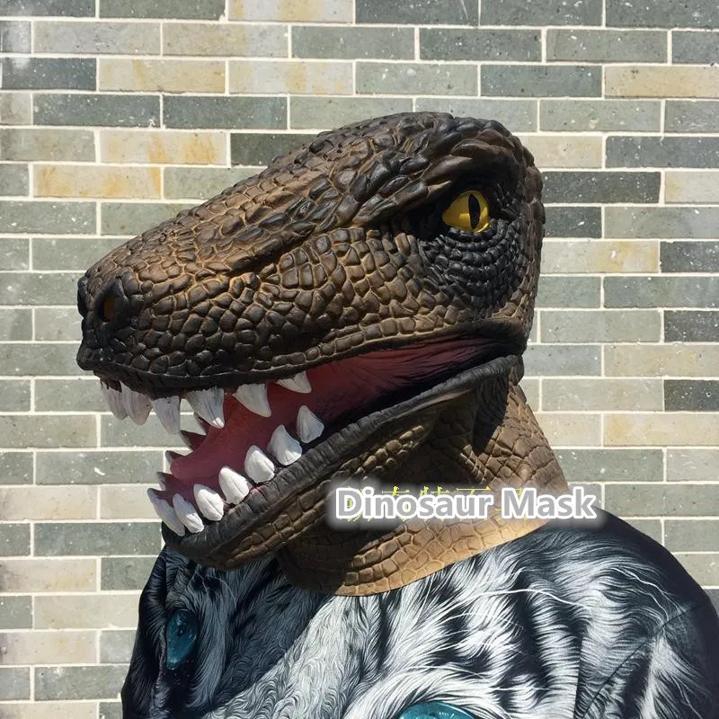 

Top Grade Halloween Cosplay Dinosaur Head Mask Reality Bloody Dinosaur Mask Adult Cosplay Fancy Dress Props Party Animal Masks