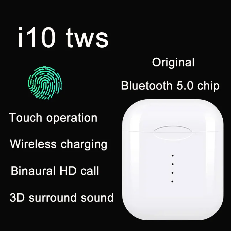 Colorful i10 tws Wireless Bluetooth headphone with wireless Charging