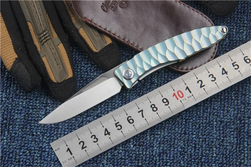 MIKER Mnandi M390 блейд все titanium ручка складной нож медные шайбы охотничий лагерь