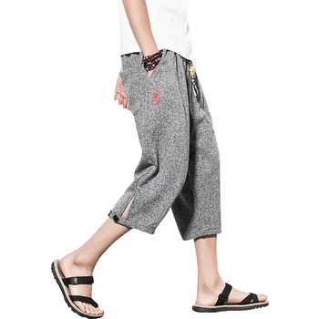 

Traditional chinese embroidery traditional pants clothes for men oriental male kung fu uniform clothing Large Size M-5XL 6XL