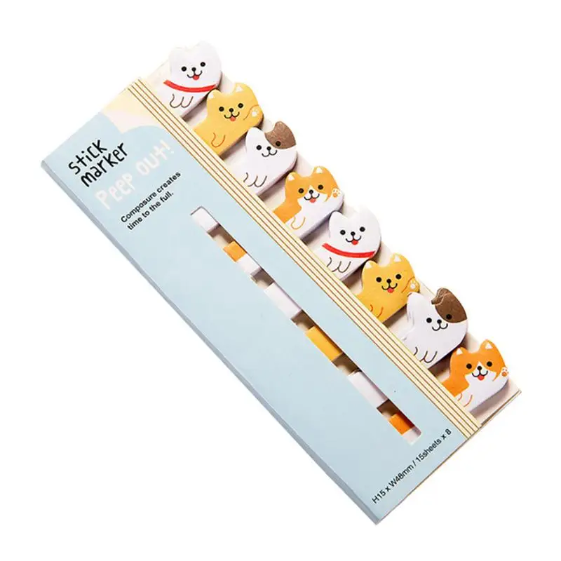 3 шт. милый Kawaii блокнот для заметок стикеры милые животные медведь собака закладки "Кролик" расписание самоклеющиеся блокноты для офиса - Цвет: F