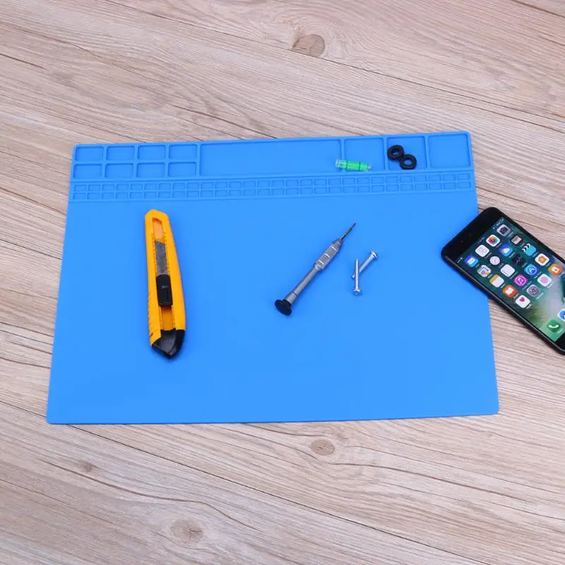 Repair Pad Insulation Heat-Resistant Soldering Station Silicon Soldering Mat Work Pad Desk Platform for BGA Soldering Station