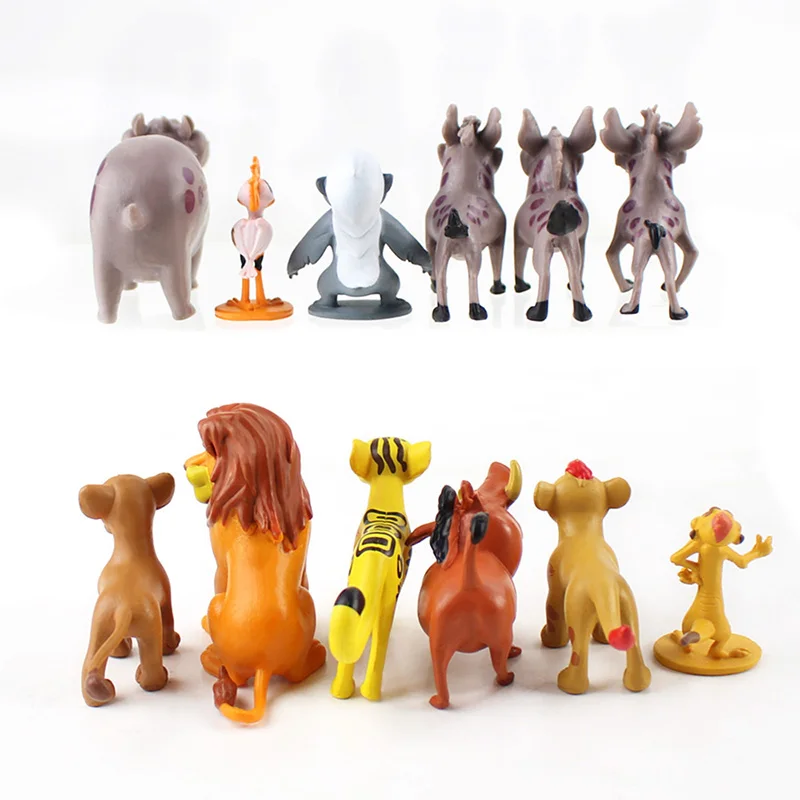 12 шт./лот фигурки Король Лев Simba Nala Mufasa Sarabi Pumbaa Timon Zazu Bird Hippo модели животных