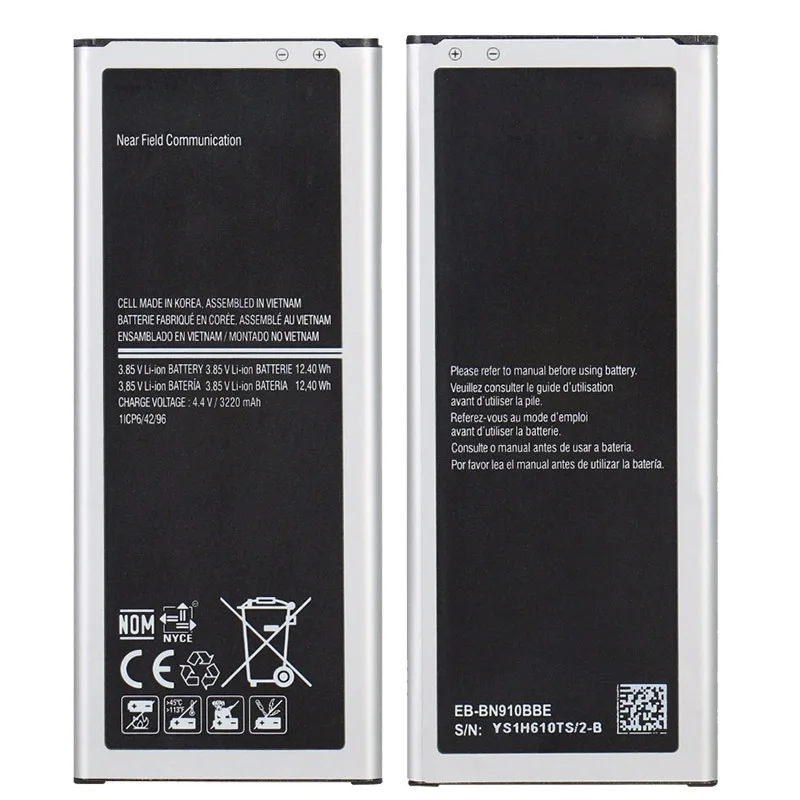 Оригинальный EB-BN910BBE Батарея для samsung Galaxy Note 4 N910 N910F N910A N910V N910P N910T N910H 3220 мАч