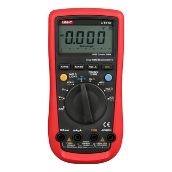 

Digital Multimeter UNI-T UT61D True RMS Auto Range 6000 Counts Modern Digital Multimeters ACDC Meter CD Backlight