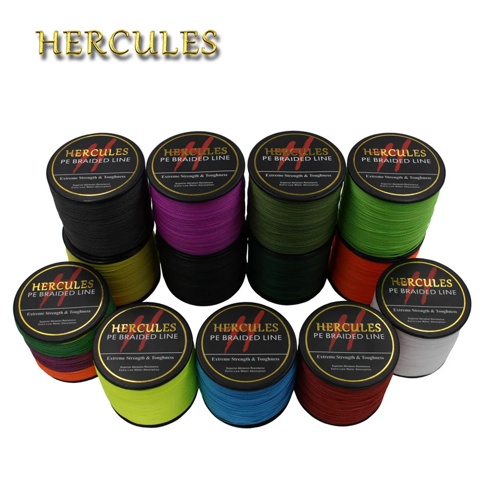 Hercules 4 нити плетеная рыболовная леска 100LB PE Hengelsport Pesca Peche 300 м морская соленая