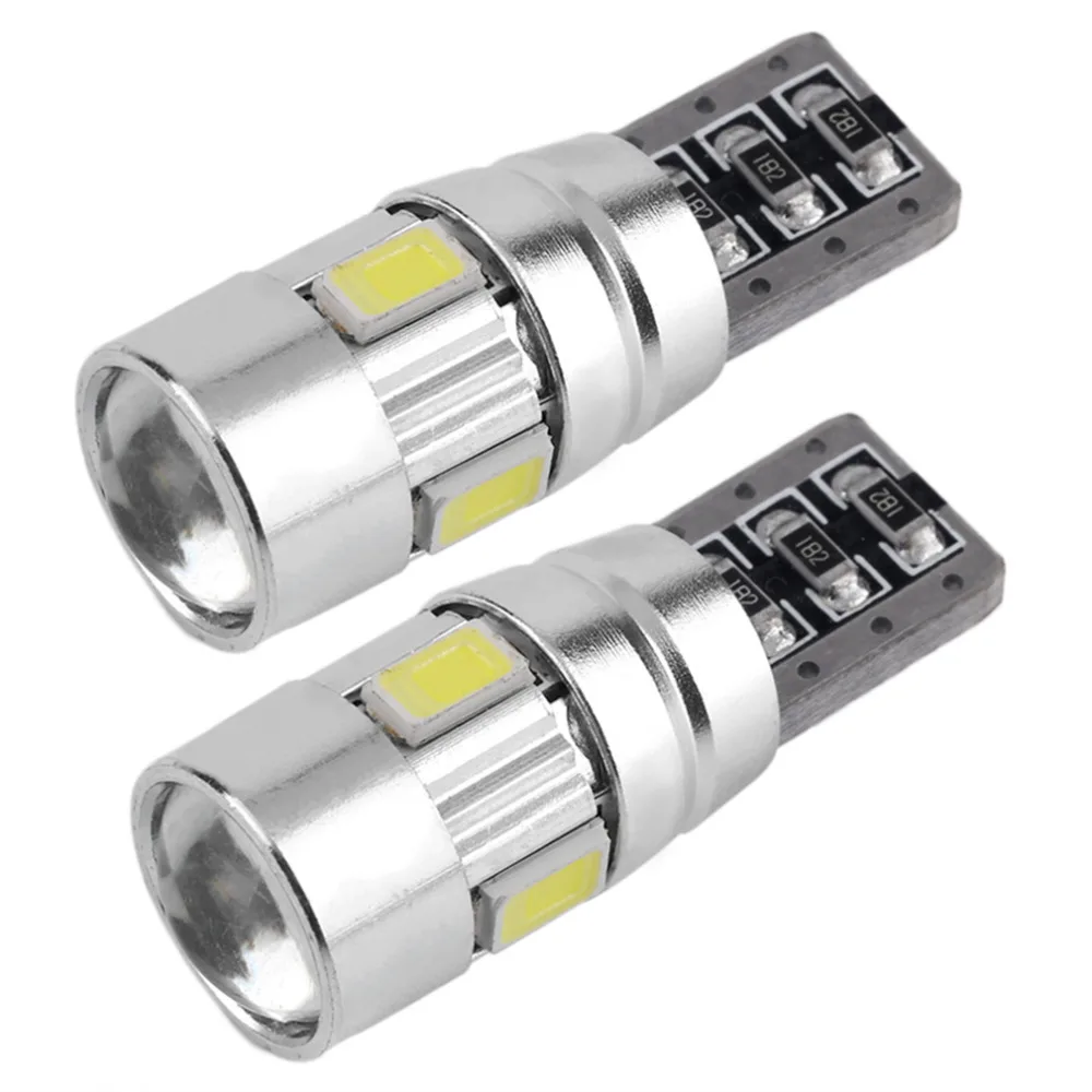 2pcs HID White T10 W5W 5630 6 SMD Car Auto LED Light Bulb Super Bright