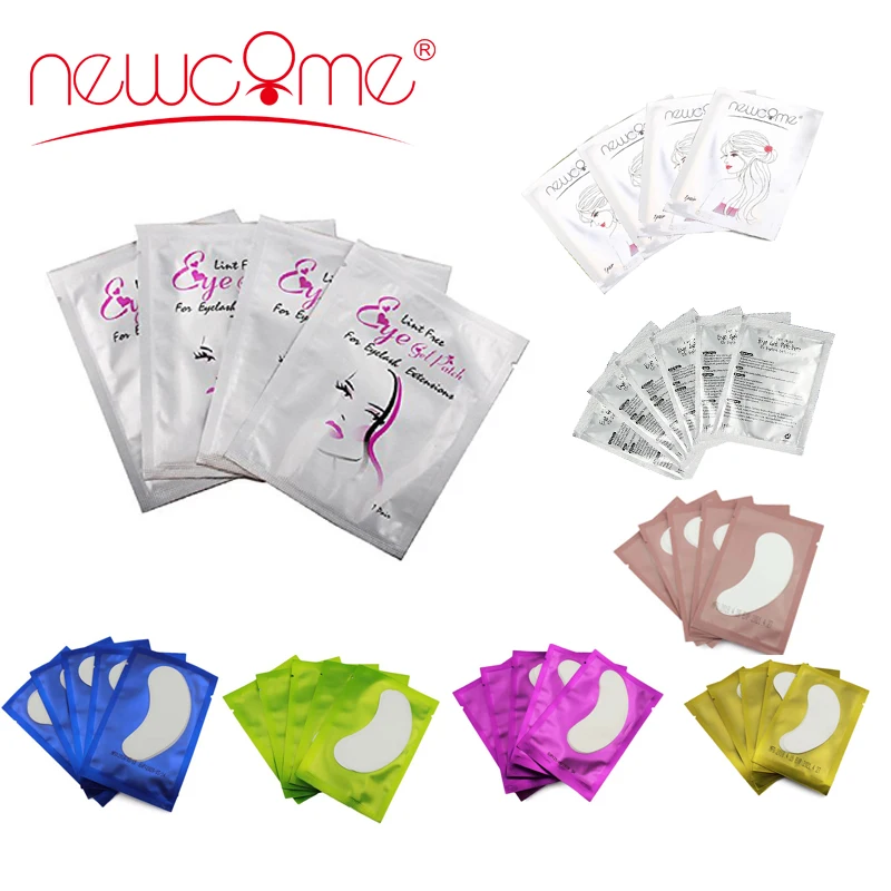 

NEWCOME 50pairs Lot Eyelash Extension Eye Pads,Lint Free Eye Pads Eye Patch Under Hydrogel Eye Patches for Make Up Tools