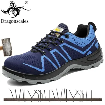 

Steel Midsole Construction Work Boots Lightweight Mesh Summer Breathable Anti Smashing Piercing Steel Toe Safety Shoes For Men
