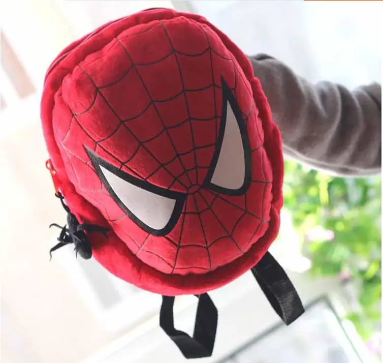 1pc 30cm cartoon hero spiderman plush backpacks outdoor students soft shoulder bag boy toy gift | Игрушки и хобби